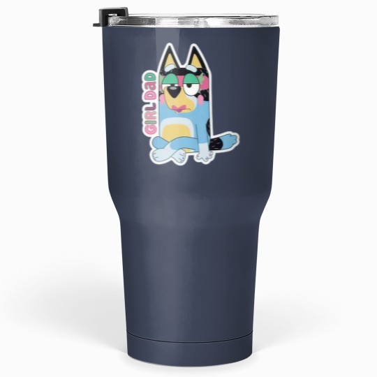 Discover Girl Dad Tumblers 30 Oz, BlueyDad Girl Dad Tumblers 30 Oz, Gift for Dad