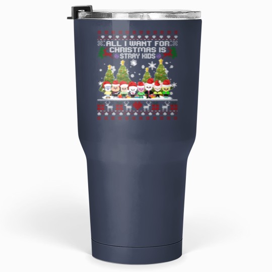 Discover Stray Kids Skzoo Ugly Christmas Tumblers 30 Oz, Kpop Christmas Tumblers 30 Oz, Cute SKZOO TSweatshirt