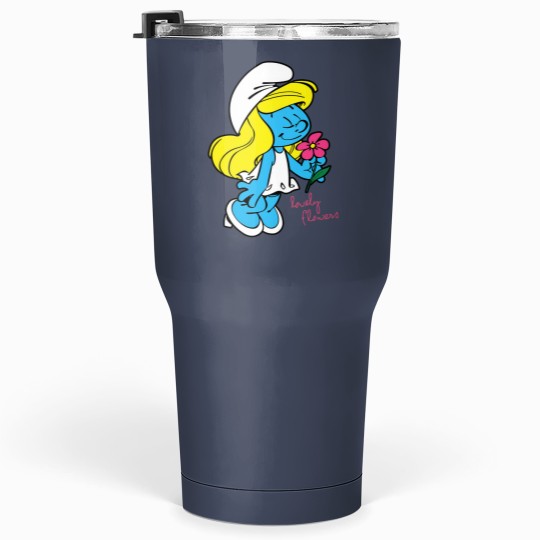 Discover Us The Smuurfs Smurfette Lovely Flowers Unisex Vintage Tumblers 30 Oz