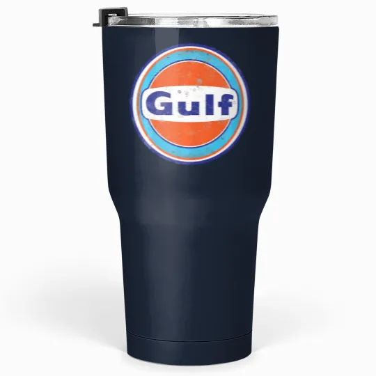 Discover Retro Vintage Gas Station Gulf Motor Oil Car Bikes Garage Tumblers 30 Oz