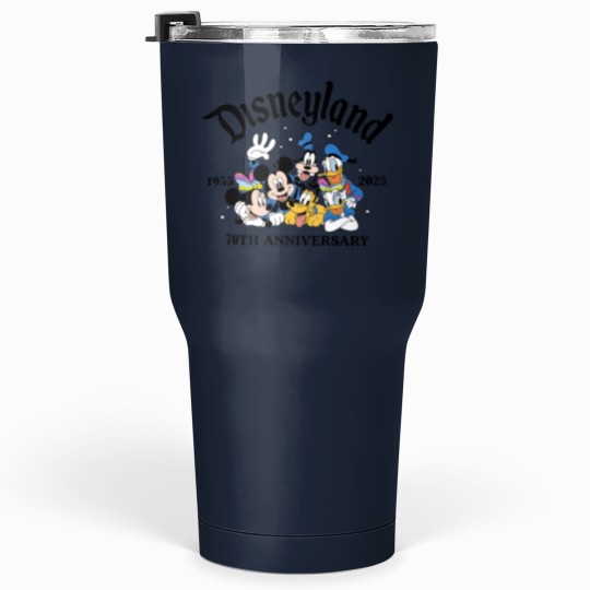 Discover Disneyyland 70th Anniversary Tumblers 30 Oz, Castle Platinum Celebration 1955-2025 Tumblers 30 Oz