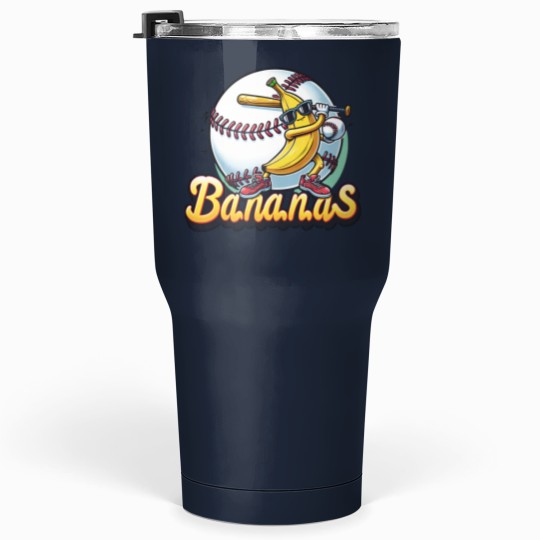 Discover Let's Go Bananas Baseball Tumblers 30 Oz, Sports Team Mascot Tumblers 30 Oz