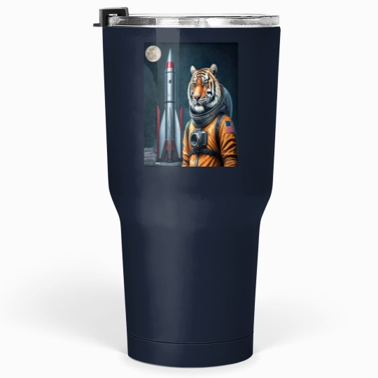 Discover An Americans  Tigers Astronautss with Full moons Tumblers 30 oz