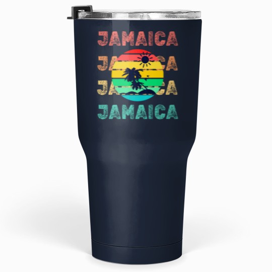 Discover Jamaica Paradise Life, Sunset and Palm Trees Tumblers 30 oz