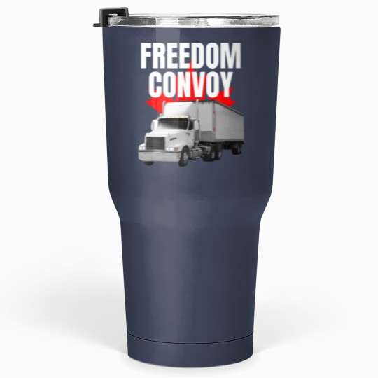 Discover Freedom Convoy 2022 Support Our Truckers Canada US Tumblers 30 Oz