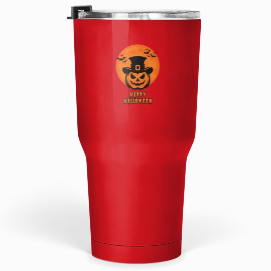 Discover Black and Orange Happy Halloween Tumblers 30 oz