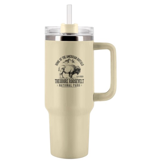 Discover Theodore Roosevelt National Park Souvenirs Hiking Adventure - Theodore Roosevelt - Tumblers 40 Oz With Handle