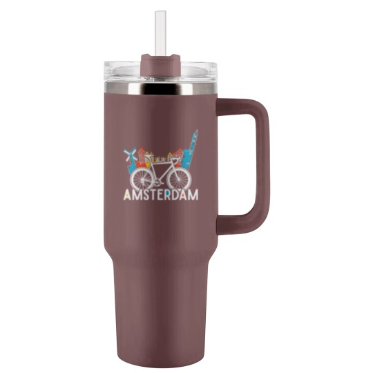 Discover Amsterdam bike in Holland Tumblers 40 Oz With Handle