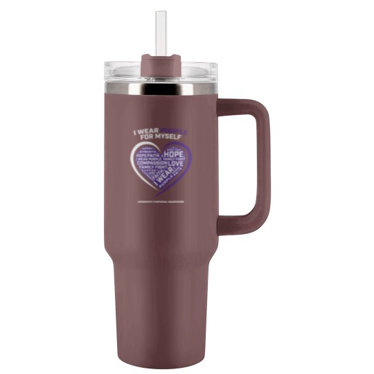 Discover Hodgkin'S Disease Purple Hodgkins Lymphoma Cancer Tumblers 40 Oz With Handle