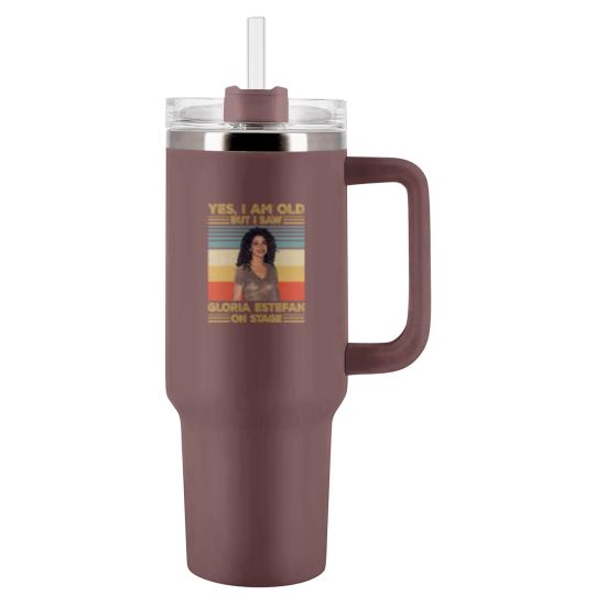 Discover Retro Yes I'm Old But I Saw Gloria Pop Estefan On Stage Essential Tumblers 40 Oz With Handle