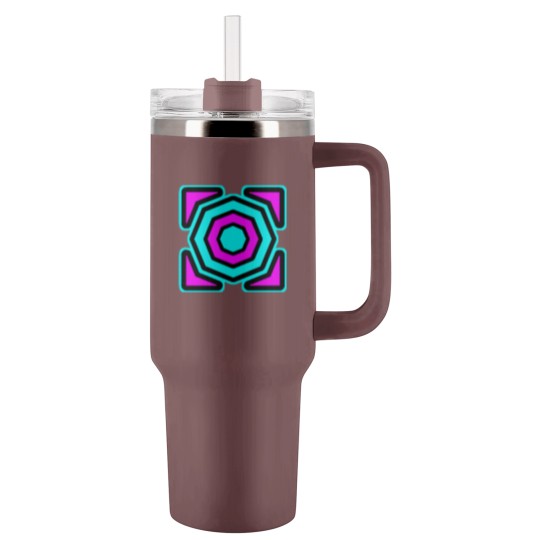 Discover Trusta cube Geometry Dash icon Tumblers 40 Oz With Handle
