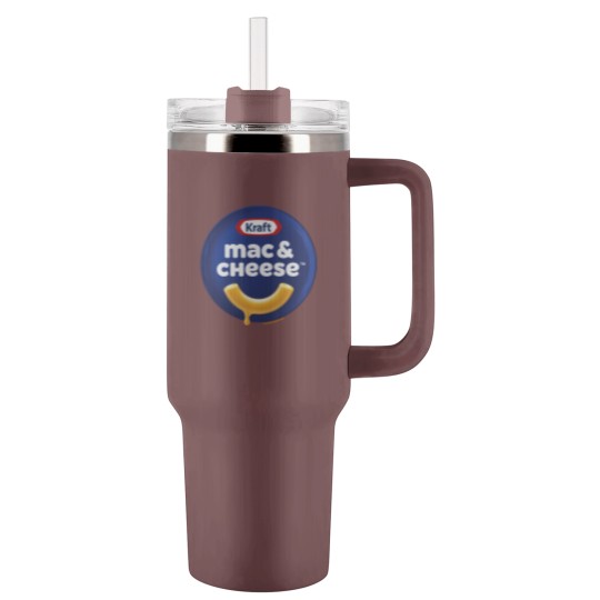 Discover heinz kraft mac cheese macaroni big chest logo Tumblers 40 Oz With Handle