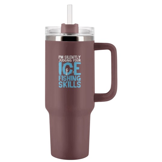 Discover Ice Fishing - Ice Fishing Gift - Tumblers 40 Oz With Handle