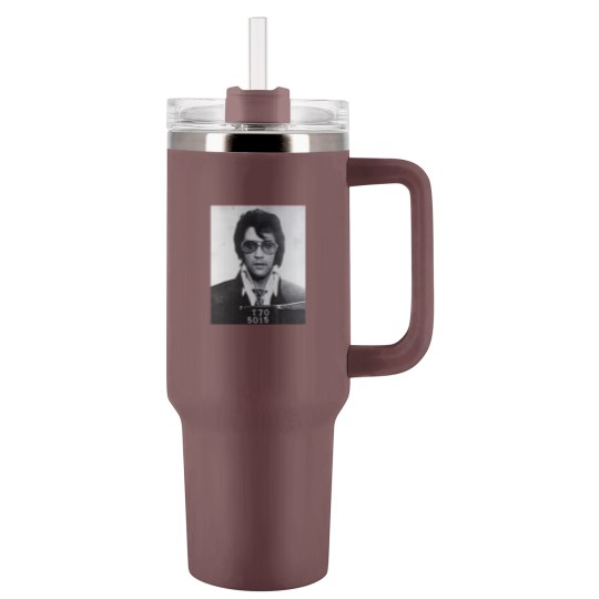 Discover Elvis Presley mugshot - Elvis Presley - Tumblers 40 Oz With Handle