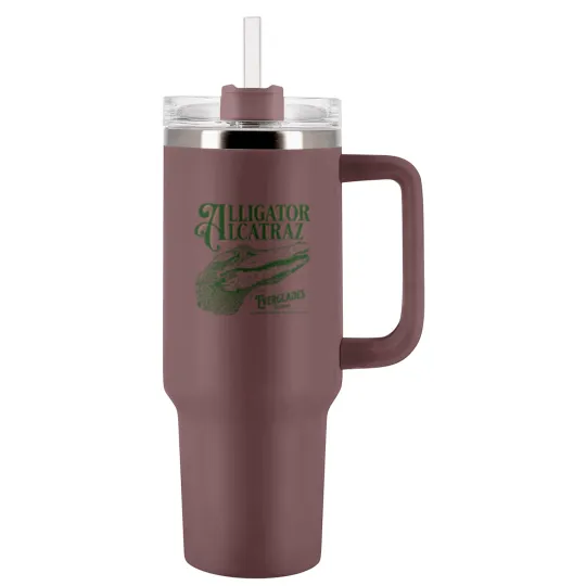 Discover Alligator Alcatraz Tumblers 40 Oz With Handle, Everglades Florida Parody,  Swamp Humor Tumblers 40 Oz With Handle, Dark Humor Tumblers 40 Oz With Handle