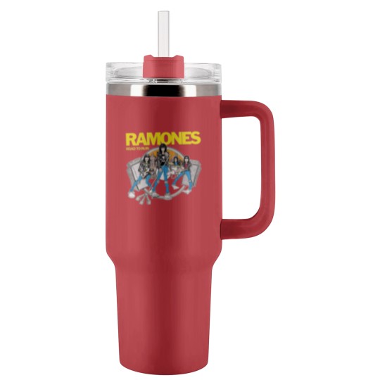 Discover Ramones RoadTo Ruin Hypebeast Rock Band Vintage Design Tumblers 40 Oz With Handle