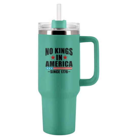 Discover No Kings in America Tumblers 40 Oz With Handle Anti-Trump, Protest Tumblers 40 Oz With Handle Democracy Tumblers 40 Oz With Handle Protest Gift for Anti-MAGA Patriotic Tumblers 40 Oz With Handle We The People No Kings In America