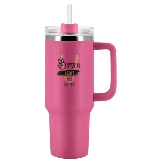 Discover TWO LEGIT TO QUIT 2nd Birthday MOM Tumblers 40 Oz With Handle