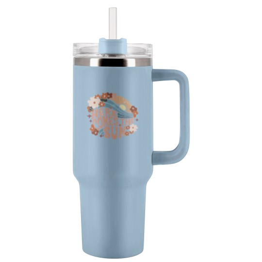 Discover Here Comes The Sun Tumblers 40 Oz With Handle, Here Comes The Sun Vintage Tumblers 40 Oz With Handle