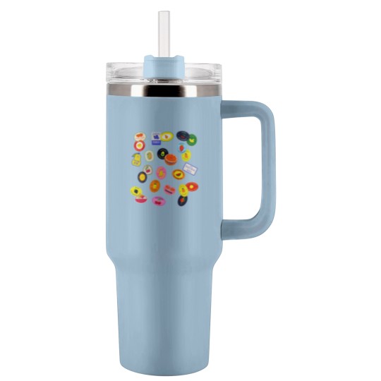 Discover Comfort Colors Fruit Sticker Tumblers 40 Oz With Handle, Summer Graphic Tumblers 40 Oz With Handle
