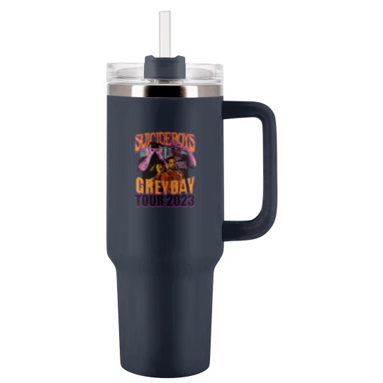 Discover Suicideboys Rap Tumblers 40 Oz With Handle, Grey Day 2023 World Tour Vintage 90s