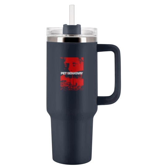 Discover Pet Sematary Poster Art Tumblers 40 Oz With Handle, Pet Sematary Decayed Cat Black Tumblers 40 Oz With Handle