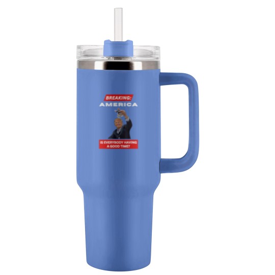 Discover BREAKING AMERICA Anti-Trump Tariffs HANDS OFF 2025 Protest Tumblers 40 Oz With Handle