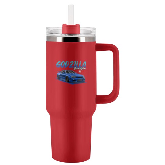 Discover SKYLINE R34 Blue Tumblers 40 Oz With Handle