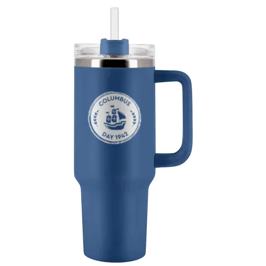 Discover Columbus Day USA America Holiday Christopher Ship Tumblers 40 Oz With Handle