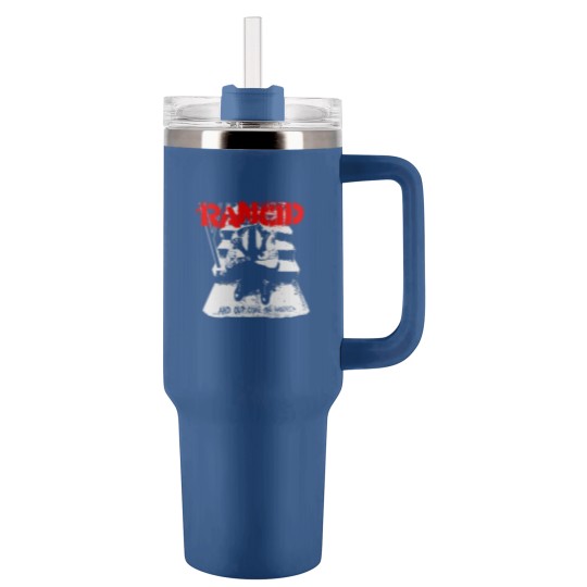 Discover Rancid And Out Come The Wolves  Merchandis Tumblers 40 Oz With Handle