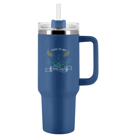 Discover This Is My Spare Tumblers 40 Oz With Handle Funny Strike Pins Bowling Action Tumblers 40 Oz With Handle