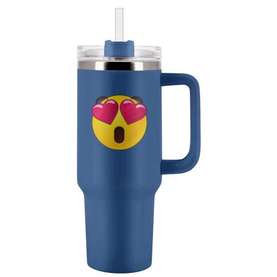 Discover Emoji Heart Eyes Valentines Tumblers 40 Oz With Handle
