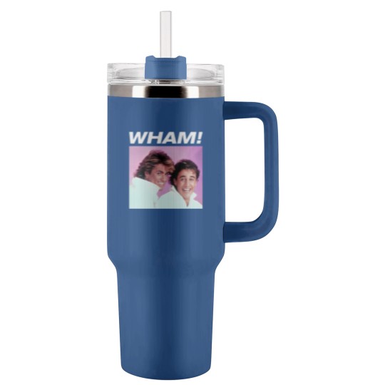 Discover WHAM! Tumblers 40 Oz With Handle 80's George Michael Vibes, George Michael and Andrew Ridgeley Tumblers 40 Oz With Handle