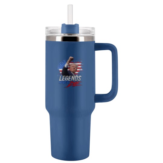 Discover Trump Legends Never Die Dark Tumblers 40 Oz With Handle, Trump Fight 2024 Tumblers 40 Oz With Handle