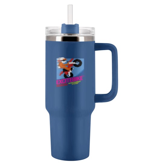 Discover NES Excitebike Transparent Tumblers 40 Oz With Handle