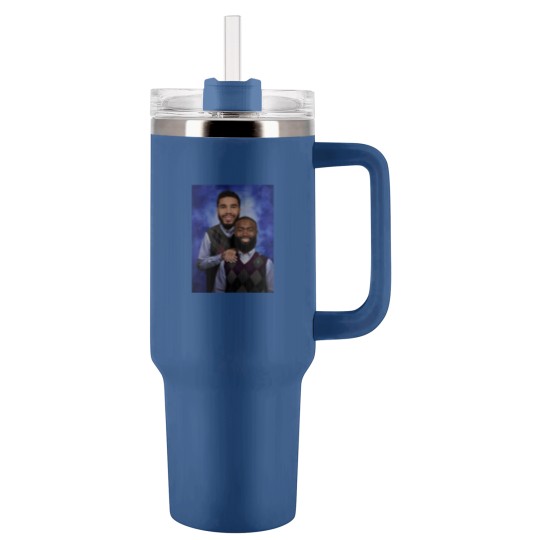 Discover Jayson Tatum and Jaylen Brown "Step Brothers" Portrait Tumblers 40 Oz With Handle