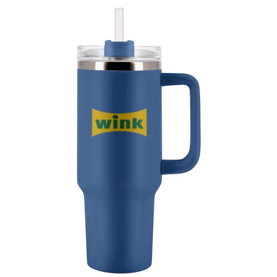 Discover Wink Grapefruit Flavored Soft Drink Soda Pop Logo Tumblers 40 Oz With Handle