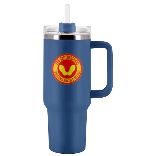 Discover The Brotherhood Begins Right Here Yellow Footprint Tumblers 40 Oz With Handle