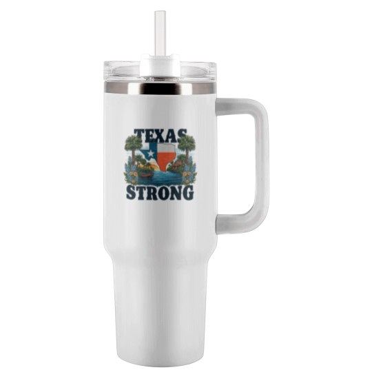 Discover Texas Strong Hill Country 2025 Flood Tumblers 40 Oz With Handle, Kerr County Pride Tumblers 40 Oz With Handle
