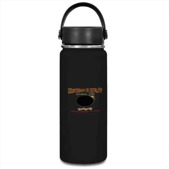 Discover Total Solar Eclipse Vacuum Flask April 8th 2024, Rock Concert Tour Vacuum Flask with Path of Totality Cities