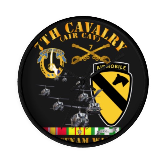 Discover 7th Cavalry (Air Cav) - 1st Cav Division w SVC - Air Assault - Wall Clocks