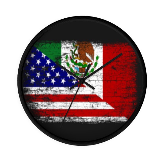 Discover Vintage Mexican American Flag Wall Clocks