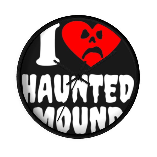 Discover I Love Haunted Mound Wall Clocks