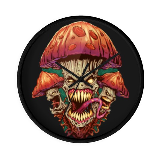Discover The 3 Evil Mushrooms Wall Clocks