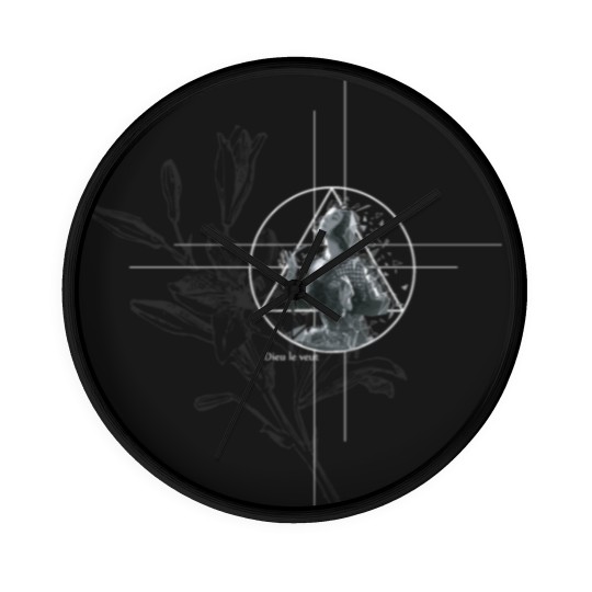 Discover Joan d'Arc - dark version Wall Clocks