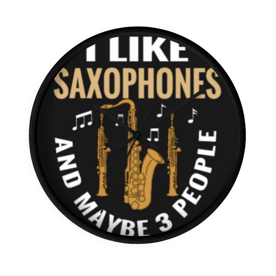 Discover Jazz Music Instrument Saxophone Boys Saxophonist Wall Clocks