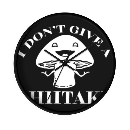 Discover I Dont Give A Shiitake Funny Joke Adult Wall Clocks