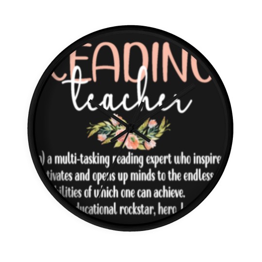 Discover Reading Teacher Definition Book Reading Specialist Wall Clocks