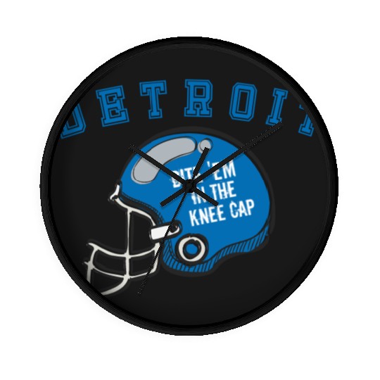 Discover Detroit Michigan Michigander Sunday Lion Kneecap Bite Fans Wall Clocks