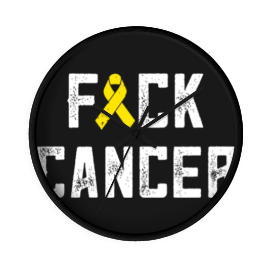 Discover Fck Cancer Funny Chemo Chemotherapy Battle Cancer Wall Clocks